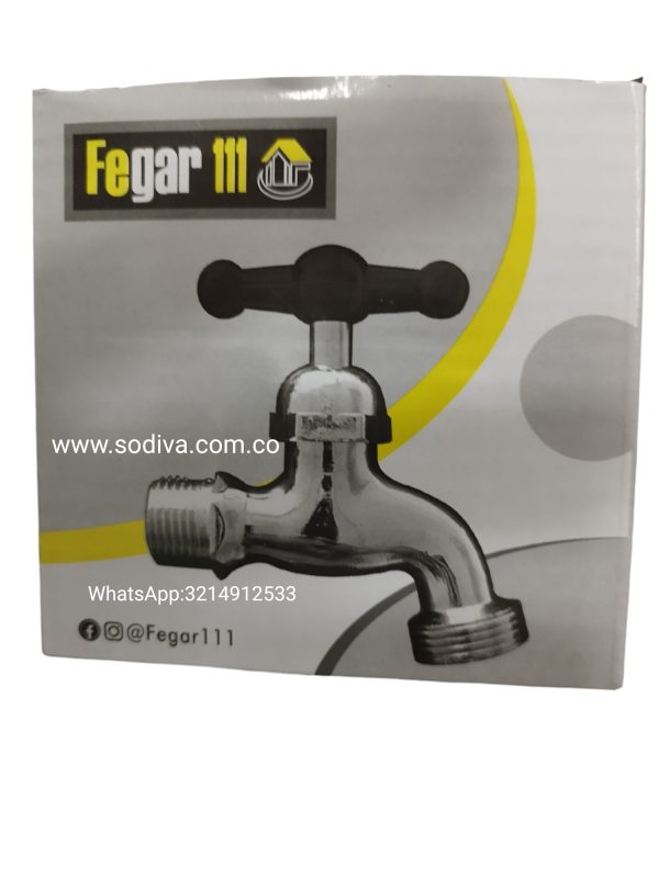 Llave Jardin Importada 1/2" Metalica Fegar 111 - Imagen 2