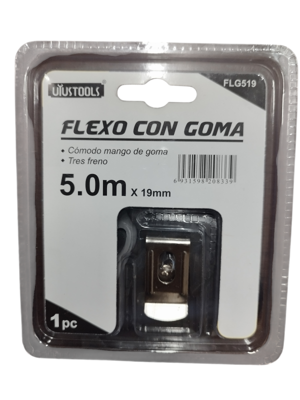 Flexometro Uyustools 5M X 19Mm Goma Flg519 - Imagen 3